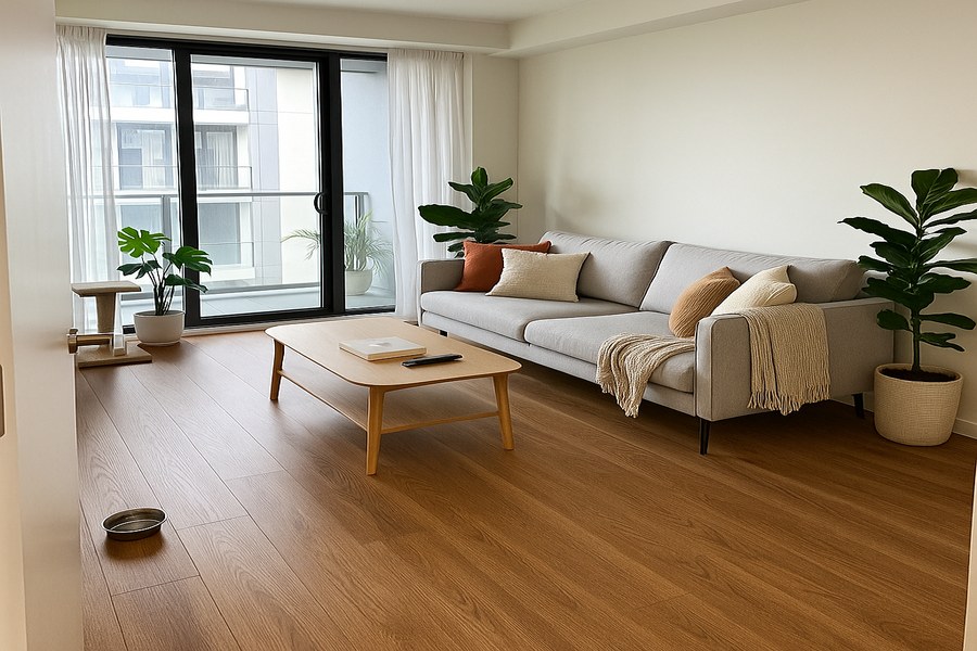 Living room inspection photo